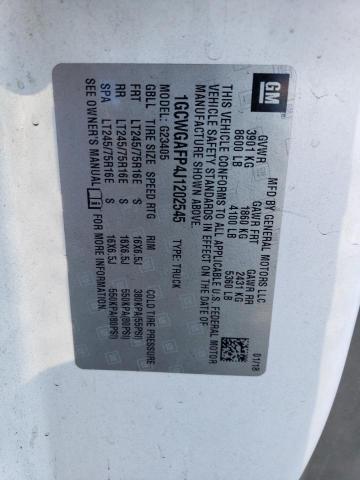 1GCWGAFP4J1202545 Chevrolet Express G2500