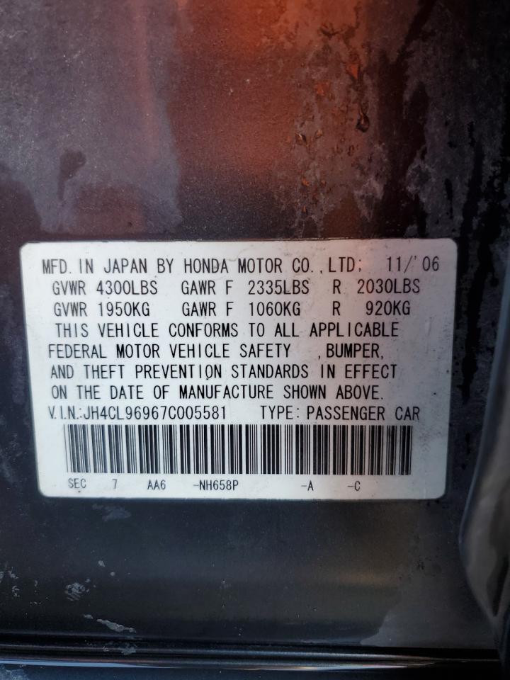 jh4cl96967c005581 JH4CL96967C005581 2007 Acura Tsx