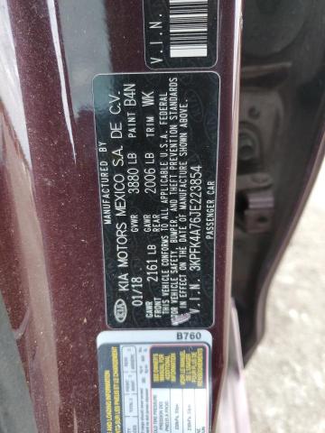 3KPFK4A76JE223854 | 2018 KIA FORTE LX