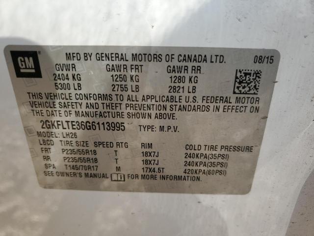 2GKFLTE36G6113995 | 2016 GMC TERRAIN SL