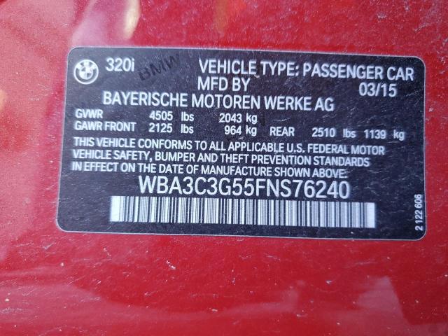 2015 BMW 320 I XDRI WBA3C3G55FNS76240