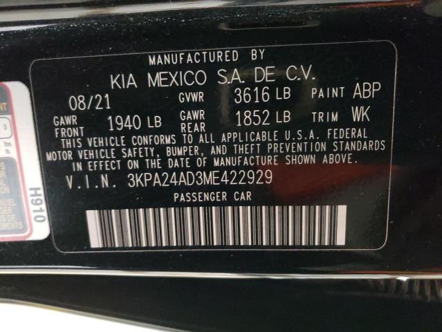 3KPA24AD3ME422929 | 2021 KIA RIO LX