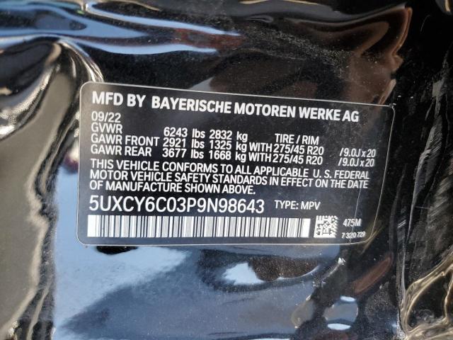 5UXCY6C03P9N98643 2023 BMW X6, photo no. 12