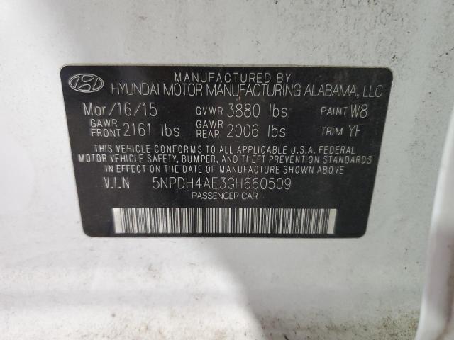 5NPDH4AE3GH660509 | 2016 HYUNDAI ELANTRA SE