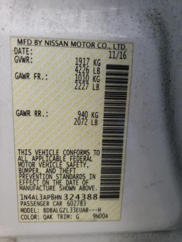 2017 NISSAN ALTIMA 2.5 - 1N4AL3AP8HN324388