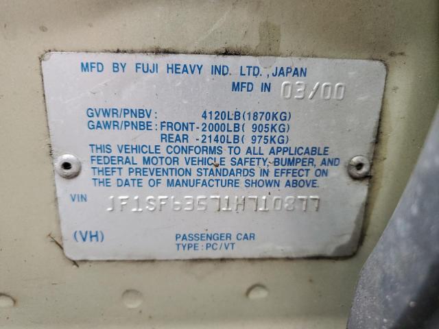 Image 12 of 2001 Subaru Forester salvage vehicle - Lot #75854743 at Copart