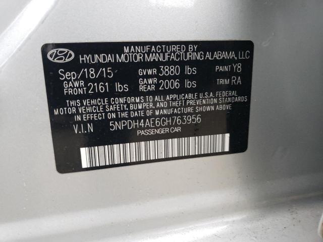 5NPDH4AE6GH763956 | 2016 HYUNDAI ELANTRA SE