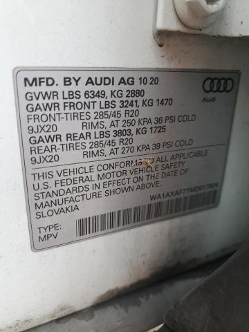 VIN WA1AXAF77MD017624 2021 Audi Q7, Premium no.14