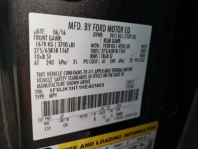 1FMJK1HT1HEA01803 Ford Expedition El Xlt