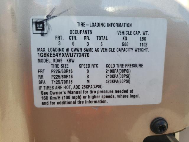 1998 Cadillac Deville Delegance VIN: 1G6KE54YXWU772470 Lot: 75322493