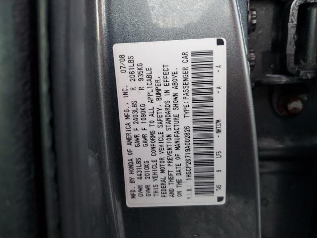 1HGCP26719A002826 | 2009 Honda accord ex