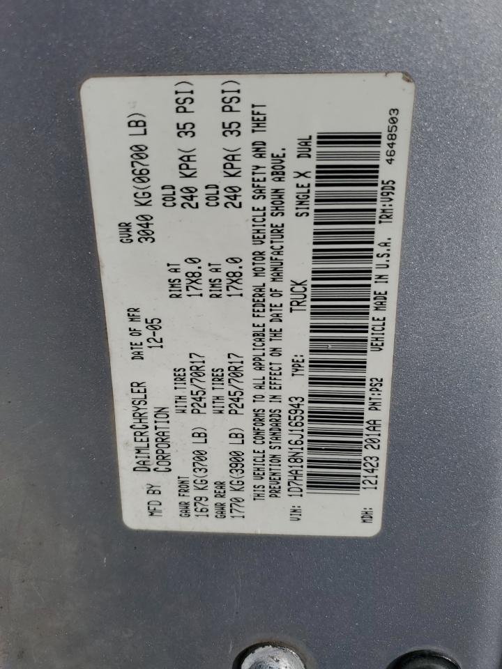 1D7HA18N16J165943 2006 Dodge Ram 1500 St