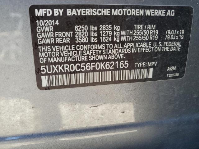 2015 BMW X5 xDrive35I VIN: 5UXKR0C56F0K62165 Lot: 75498283