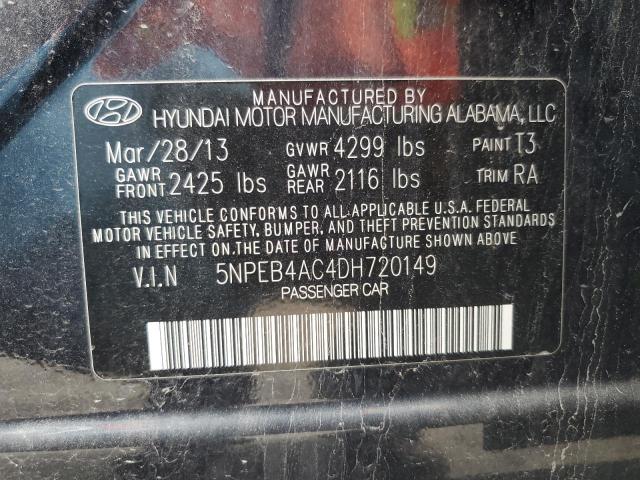 VIN 5NPEB4AC4DH720149 2013 HYUNDAI SONATA no.12