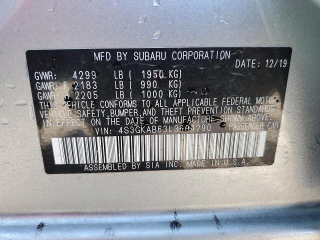 4S3GKAB63L3604290 | 2020 SUBARU IMPREZA