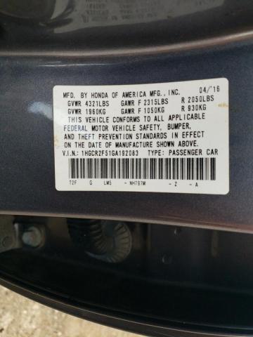 2016 HONDA ACCORD SPO - 1HGCR2F51GA192083