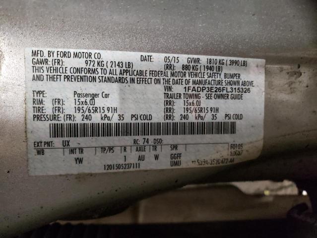 2015 FORD FOCUS S - 1FADP3E26FL315326