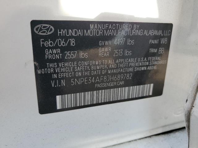 5NPE34AF8JH689782 | 2018 HYUNDAI SONATA SPO