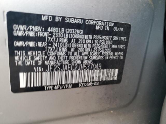 2018 SUBARU FORESTER 2 - JF2SJAEC2JH537049