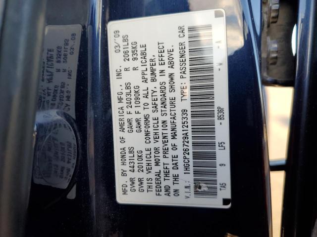 1HGCP26729A125339 2009 Honda Accord Ex