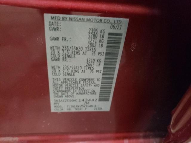 2021 NISSAN MURANO 5N1AZ2CS6MC143442