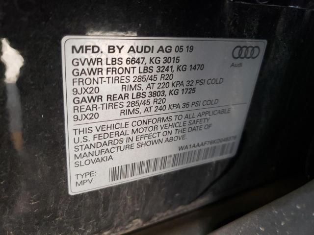 VIN WA1AAAF76KD045378 2019 Audi Q7, Premium no.13