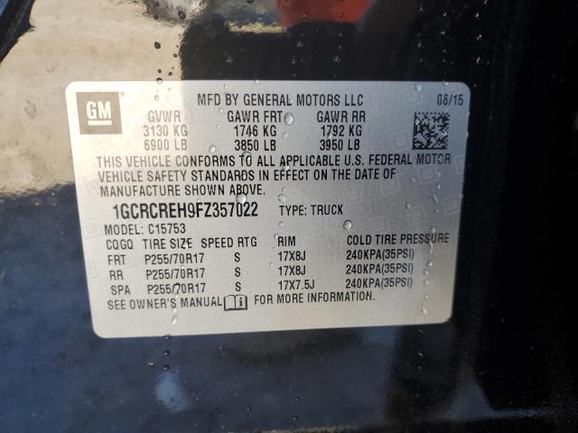 2015 CHEVROLET SILVERADO - 1GCRCREH9FZ357022