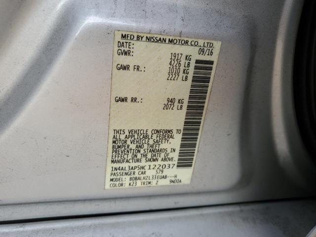 2017 NISSAN ALTIMA 2.5 - 1N4AL3AP5HC122037