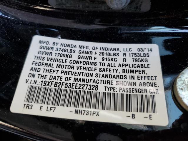 19XFB2F53EE227328 Honda Civic Lx