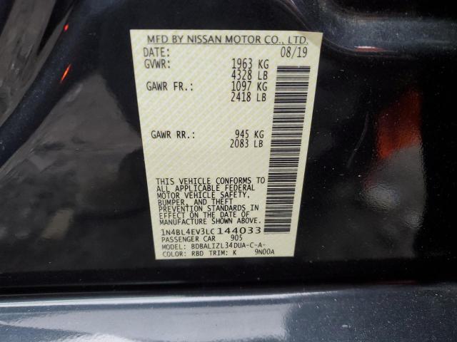 1N4BL4EV3LC144033 | 2020 Nissan altima sl