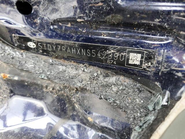 5TDYZRAHXNS542390 | 2022 TOYOTA HIGHLANDER