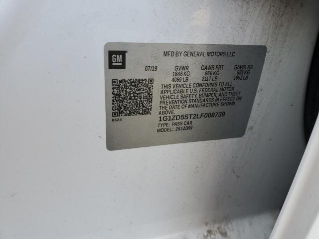 1G1ZD5ST2LF008739 2020 Chevrolet Malibu Lt