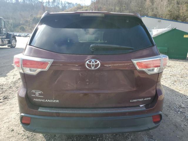 2016 Toyota Highlander Limited VIN: 5TDDKRFHXGS250978 Lot: 78065103