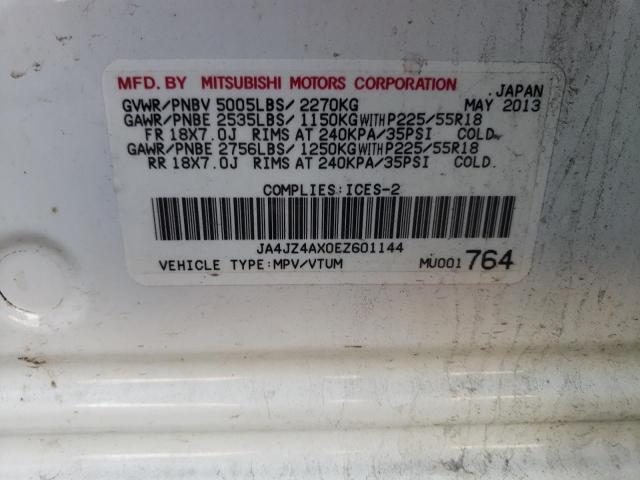 JA4JZ4AX0EZ601144 | 2014 MITSUBISHI OUTLANDER