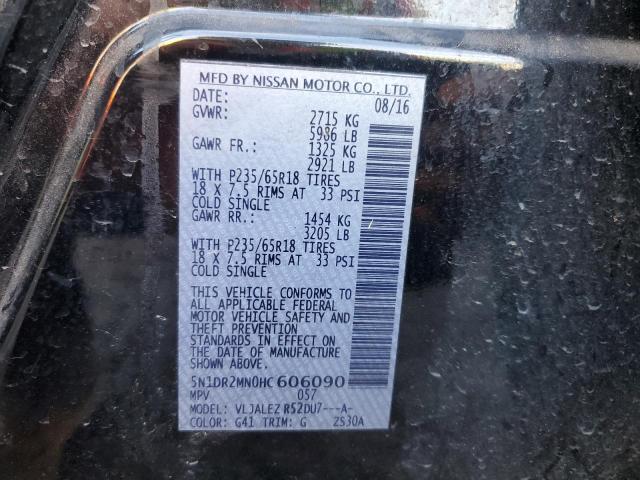 5N1DR2MN0HC606090 Nissan Pathfinder S