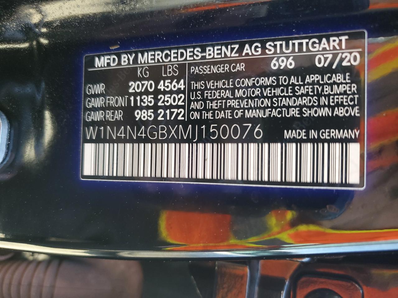 W1N4N4GBXMJ150076 2021 Mercedes-Benz Gla 250