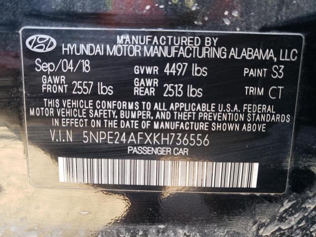 2019 HYUNDAI SONATA SE 5NPE24AFXKH736556  77963983