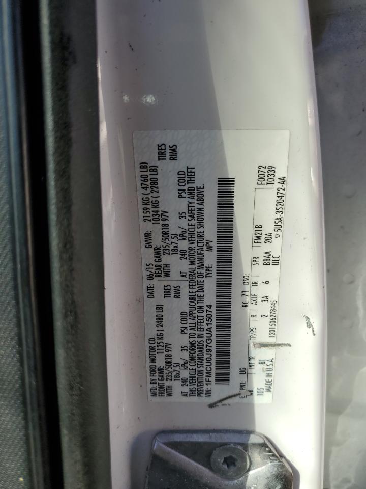 1FMCU0J97GUA15074 2016 Ford Escape Titanium