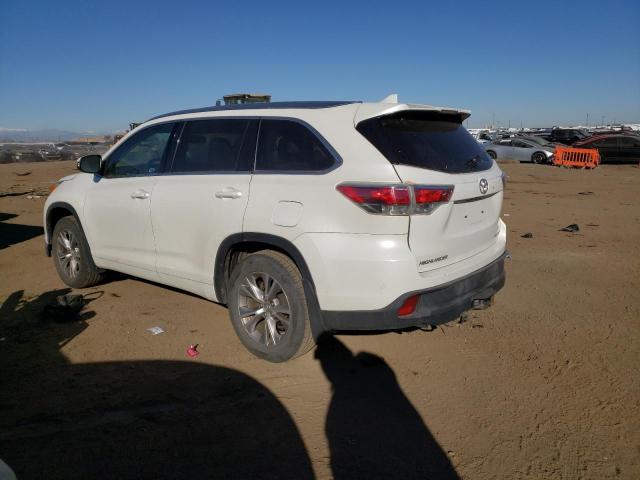 VIN 5TDJKRFH9ES061576 2014 Toyota Highlander, Xle no.2