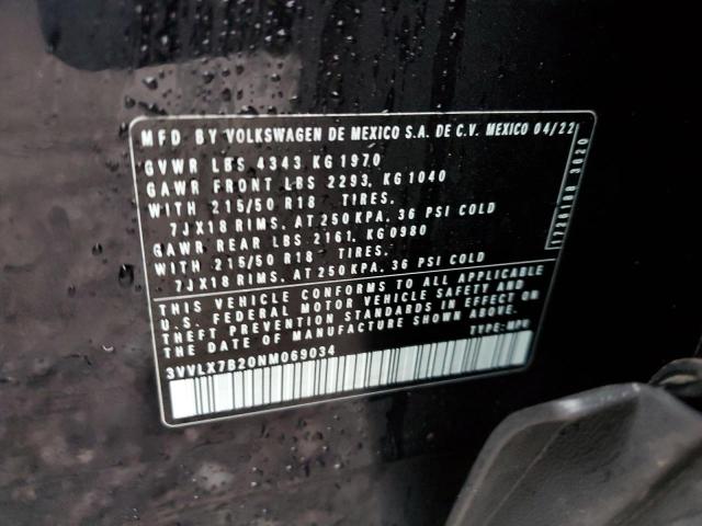 2022 VOLKSWAGEN TAOS SE IQ - 3VVLX7B20NM069034