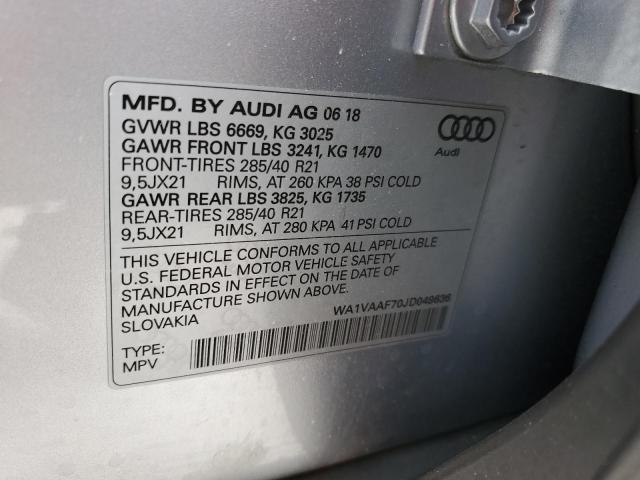 VIN WA1VAAF70JD049636 2018 Audi Q7, Prestige no.13