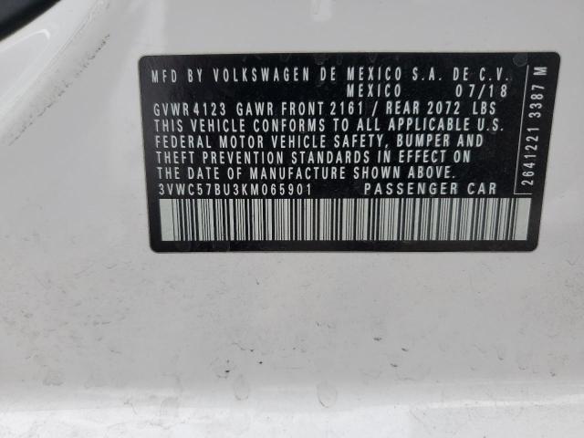 3VWC57BU3KM065901 | 2019 VOLKSWAGEN JETTA S