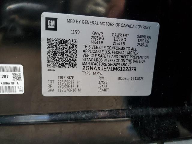 2021 CHEVROLET EQUINOX LT - 2GNAXJEV1M6122879