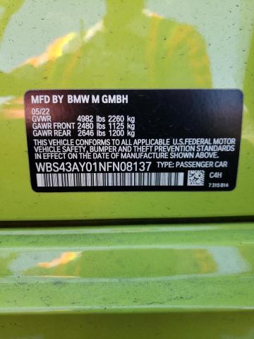 WBS43AY01NFN08137 BMW M3 COMPETI 12