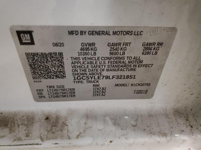 2020 CHEVROLET 2500 1GC5YLE79LF321851