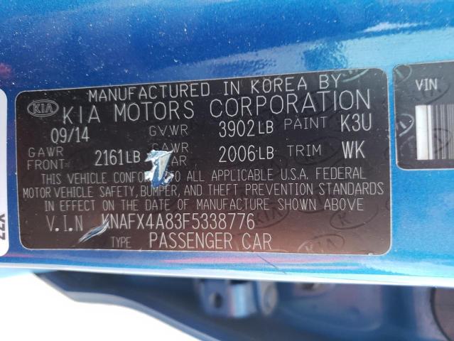 2015 KIA FORTE EX - KNAFX4A83F5338776
