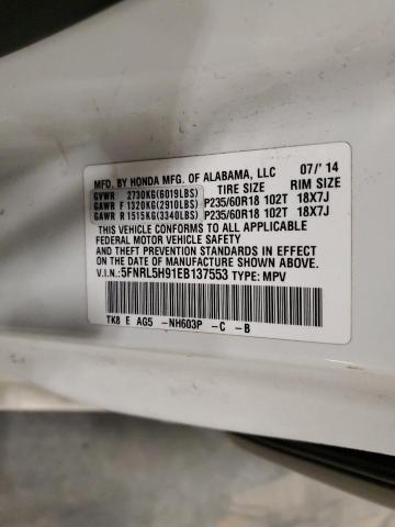 5FNRL5H91EB137553 | 2014 HONDA ODYSSEY TO