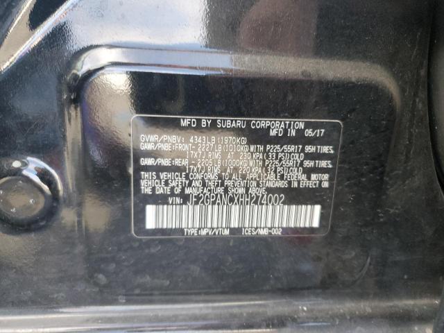 JF2GPANCXHH274002 Subaru Crosstrek Limited