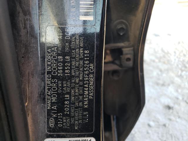 VIN KNADM4A39F6526118 2015 KIA Rio, LX no.12