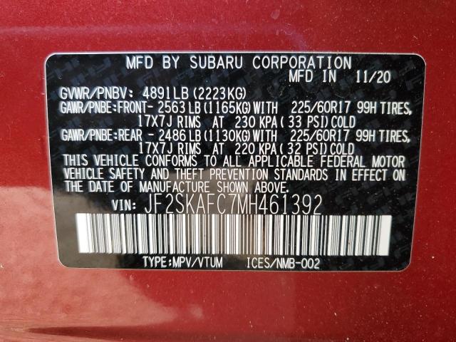 JF2SKAFC7MH461392 | 2021 SUBARU FORESTER P